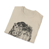 Surreal Celestial Shirt, Moon Phase Moth Illusion Art Tee, Moon Phase Tee, Mystical Witchy Gift
