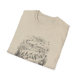 Surreal Music Shirt, Bird Notes Illusion Art Tee, Musician Gift, Piano Guitar Tee