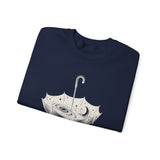 Surreal Celestial Sweatshirt, Umbrella Full of Stars Illusion Art Crewneck, Moon Phase Tee, Mystical Witchy Gift