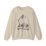 Surreal Fantasy Sweatshirt, Desk Lamp Sun Illusion Art Crewneck, Whimsical Dreamer Tee, Fantasy Lover Gift