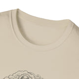 Surreal Coffee Shirt, Stormy Coffee Press Illusion Art Tee, Coffee Lover Gift, Vintage Engraving Tee
