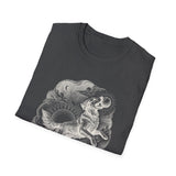 Surreal Dog Shirt, Fetch the Sun Illusion Art Tee, Dog Lover Gift, Vintage Engraving Dog Tee