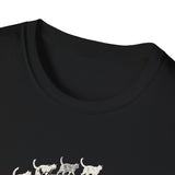 Surreal Cat Shirt, Endless Cat Staircase Illusion Art Tee, Cat Lover Gift, Vintage Engraving Cat Tee