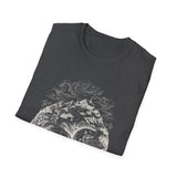 Surreal Dog Shirt, Sleeping Dog Mountain Illusion Art Tee, Dog Lover Gift, Vintage Engraving Dog Tee