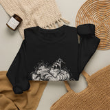 Surreal Tea Sweatshirt, Teacup Whirlpool Illusion Art Crewneck, Tea Lover Gift, Vintage Engraving Tee