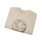 Surreal Travel Sweatshirt, Globe Hot Air Balloon Illusion Art Crewneck, Adventure Gift, Wanderlust Tee