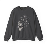Surreal Garden Sweatshirt, Dandelion Umbrellas Illusion Art Crewneck, Gardener Gift, Botanical Plant Tee