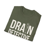 Drain Detective Shirt, Funny Plumber Shirt, Plumber Gift, Plumbing Tee, Tradesman Gift