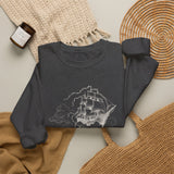 Surreal Ocean Sweatshirt, Ship Kite Illusion Art Crewneck, Sailing Tee, Ocean Lover Gift