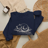Surreal Cat Sweatshirt, Cloud Cat Illusion Art Crewneck, Cat Lover Gift, Vintage Engraving Cat Tee