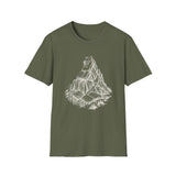 Surreal Bookish Shirt, Book Mountains Illusion Art Tee, Book Lover Gift, Reader Tee, Dark Academia Shirt