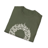 Surreal Christmas Shirt, Wreath Village Illusion Art Tee, Christmas Gift, Winter Holiday Tee