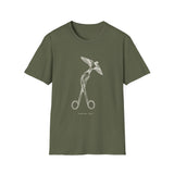 Surreal Surgical Tech Shirt, Scissors to Swallows Illusion Art Tee, Surgical Tech Gift, Scrub Tech Tee, OR Team Gift