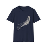 Surreal Pilot Shirt, Airplane Bird Wing Illusion Art Tee, Aviation Gift, Vintage Engraving Tee