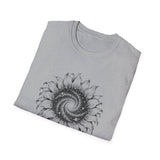 Surreal Garden Shirt, Sunflower Galaxy Illusion Art Tee, Gardener Gift, Botanical Plant Tee