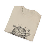 Surreal Cat Shirt, Cat Planet Illusion Art Tee, Cat Lover Gift, Vintage Engraving Cat Tee