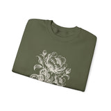 Surreal Engineer Sweatshirt, Blooming Gears Illusion Art Crewneck, Engineer Gift, Mechanic Tee, Vintage Engraving Tee