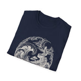 Surreal Ocean Shirt, Wave Staircase Illusion Art Tee, Whale Sea Life Tee, Beach Lover Gift