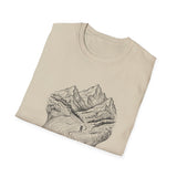 Surreal Hiker Shirt, Map to Mountains Illusion Art Tee, Hiker Gift, Hiking Tee, Outdoor Lover Gift