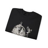 Surreal Bird Sweatshirt, Birdcage Forest Illusion Art Crewneck, Bird Lover Gift, Birdwatching Tee