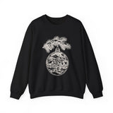 Surreal Christmas Sweatshirt, Ornament Town Illusion Art Crewneck, Christmas Gift, Winter Holiday Sweater