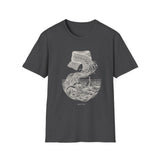 Surreal Knitter Shirt, Yarn to Ocean Waves Illusion Art Tee, Knitting Gift, Knitter Tee, Yarn Lover Gift