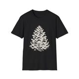 Surreal Christmas Shirt, Pinecone House Illusion Art Tee, Christmas Gift, Winter Holiday Tee