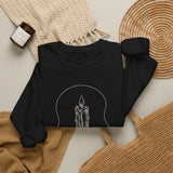 Surreal Bookish Sweatshirt, Candle River Illusion Art Crewneck, Book Lover Gift, Reader Tee, Dark Academia Shirt