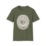 Surreal Celestial Shirt, Eclipse Owl Illusion Art Tee, Moon Phase Tee, Mystical Witchy Gift