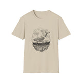 Surreal Ocean Shirt, Sky Whale Illusion Art Tee, Whale Sea Life Tee, Beach Lover Gift