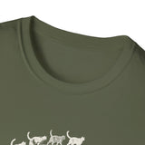 Surreal Cat Shirt, Endless Cat Staircase Illusion Art Tee, Cat Lover Gift, Vintage Engraving Cat Tee