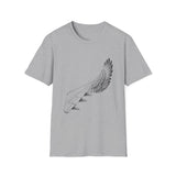 Surreal Pilot Shirt, Airplane Bird Wing Illusion Art Tee, Aviation Gift, Vintage Engraving Tee