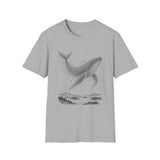 Surreal Bird Shirt, Starling Whale Illusion Art Tee, Bird Lover Gift, Birdwatching Tee