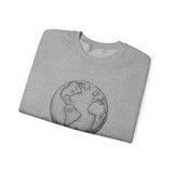 Surreal Travel Sweatshirt, Globe Hot Air Balloon Illusion Art Crewneck, Adventure Gift, Wanderlust Tee