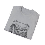 Surreal Travel Shirt, Suitcase Valley Illusion Art Tee, Adventure Gift, Wanderlust Tee
