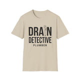 Drain Detective Shirt, Funny Plumber Shirt, Plumber Gift, Plumbing Tee, Tradesman Gift