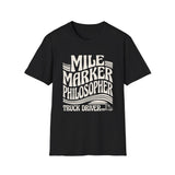 Mile Marker Philosopher Shirt, Funny Truck Driver Shirt, Trucker Gift, Truck Driver Tee, CDL Driver Gift