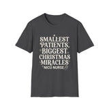 Smallest Patients, Biggest Christmas Miracles Shirt, Funny NICU Nurse Shirt, Neonatal Nurse Gift, NICU Christmas Tee, Nurse Gift