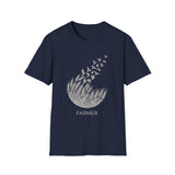 Surreal Farmer Shirt, Wheat to Birds Illusion Art Tee, Farmer Gift, Farm Tee, Homestead Gift