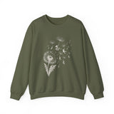 Surreal Garden Sweatshirt, Dandelion Umbrellas Illusion Art Crewneck, Gardener Gift, Botanical Plant Tee