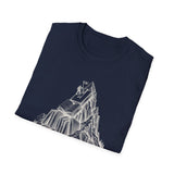 Surreal Bookish Shirt, Book Mountains Illusion Art Tee, Book Lover Gift, Reader Tee, Dark Academia Shirt