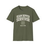Seam Ripper Survivor Shirt, Funny Quilter Shirt, Quilter Gift, Quilting Tee, Sewing Lover Gift