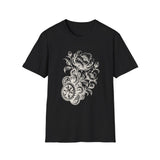 Surreal Engineer Shirt, Blooming Gears Illusion Art Tee, Engineer Gift, Mechanic Tee, Vintage Engraving Tee
