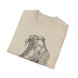 Surreal Hiker Shirt, Boot to Mountain Illusion Art Tee, Hiker Gift, Hiking Tee, Outdoor Lover Gift