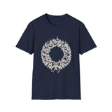 Surreal Christmas Shirt, Wreath Village Illusion Art Tee, Christmas Gift, Winter Holiday Tee