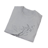 Surreal Sewing Shirt, Scissors Swallows Illusion Art Tee, Seamstress Gift, Quilter Tee, Vintage Engraving Tee