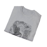 Surreal Bird Shirt, Crow and the Key Illusion Art Tee, Bird Lover Gift, Birdwatching Tee