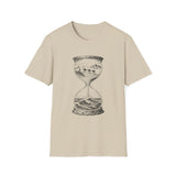 Surreal Travel Shirt, Hourglass Desert Ocean Illusion Art Tee, Adventure Gift, Wanderlust Tee