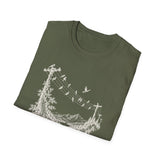 Surreal Music Shirt, Birds on a Wire Melody Illusion Art Tee, Musician Gift, Piano Guitar Tee