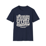 Upstream Effort Award Shirt, Funny Paddler Shirt, Kayaker Gift, Paddling Tee, Lake Life Gift